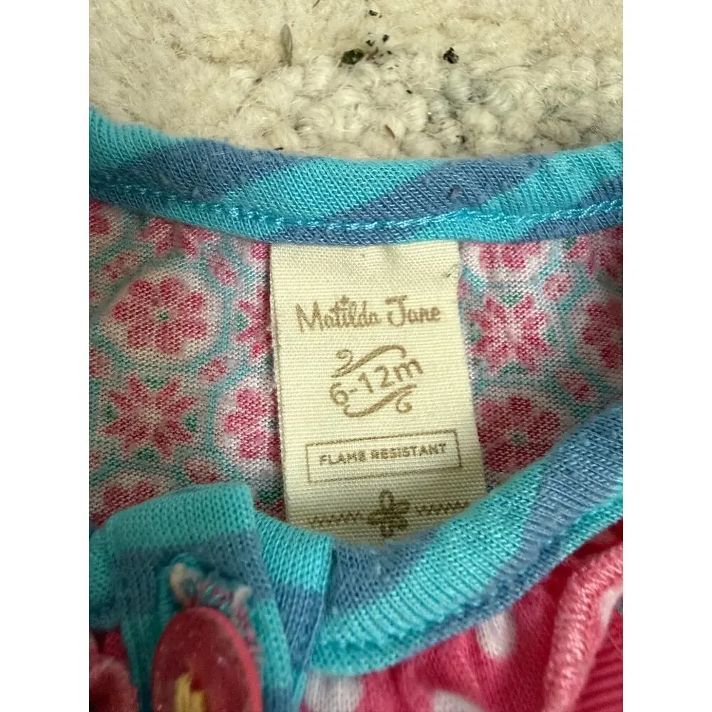 Matilda Jane Deer Floral Ruffle Tunic Bell Bottom Pants Set 6-12 Months - Picture 3 of 6